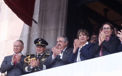 Encabeza Delfina Gómez Álvarez, Gobernadora del Estado de México, el Desfile Cívico Militar por el 213 Aniversario del inicio de la Independencia de México