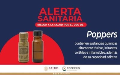 Cofepris alerta sobre riesgos a la salud por el uso de “poppers”