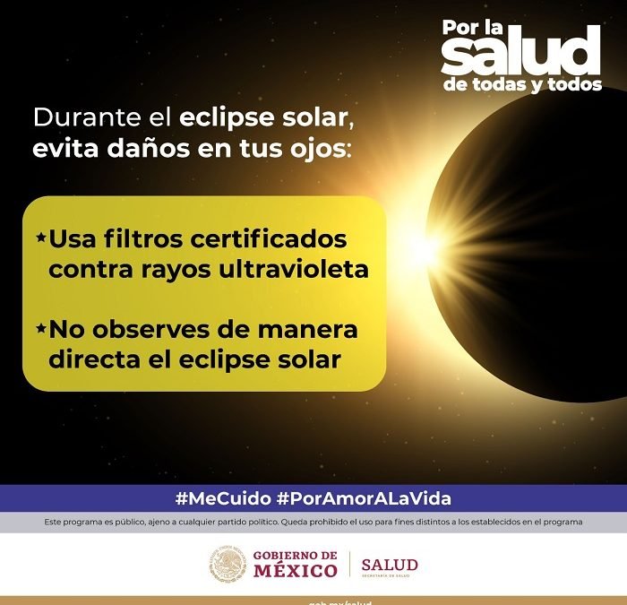 Daño irreversible, observar eclipse de manera directa: Secretaría de Salud
