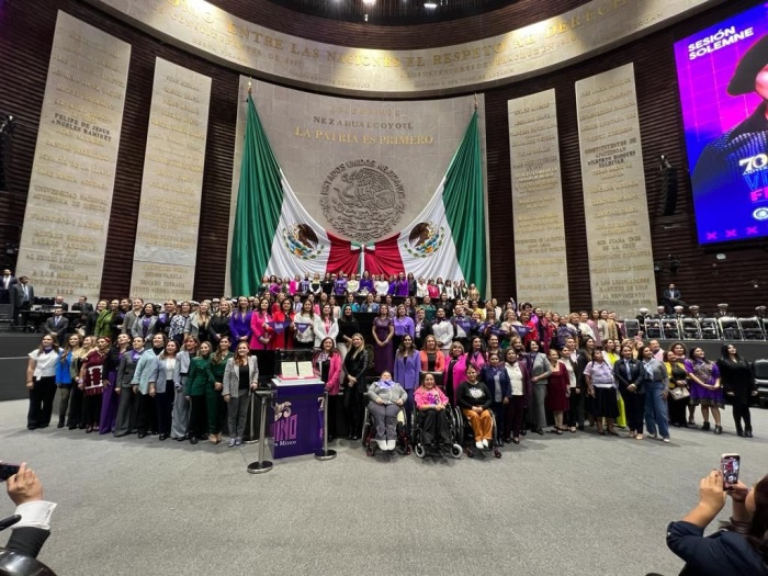 Realizan en Cámara de Diputados sesión solemne por los 70 años del derecho al voto femenino