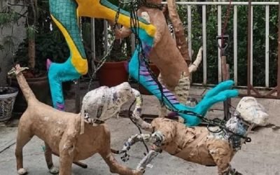 Crean alebrije monumental para concientizar sobre perros y gatos abandonados