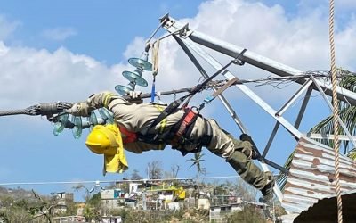 CFE, ha restablecido el suministro eléctrico al 55% de los usuarios afectados por el otris