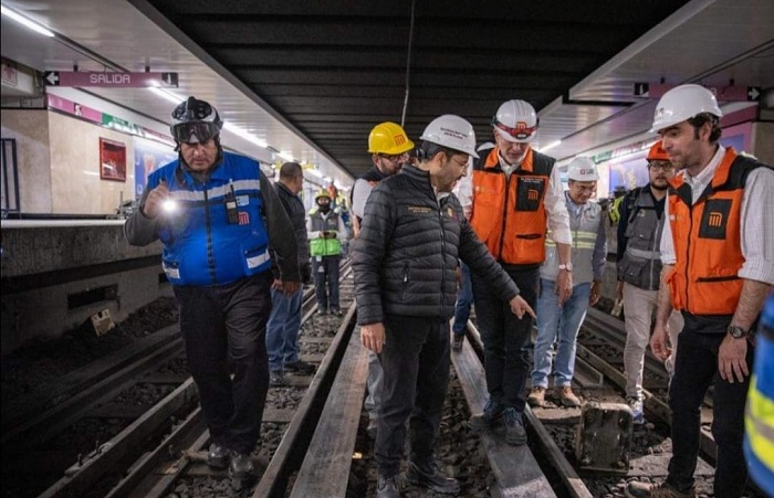 Batres Guadarrama, realizó recorrido de supervisión de las obras de modernización en la Fase II de la Nueva Línea 1