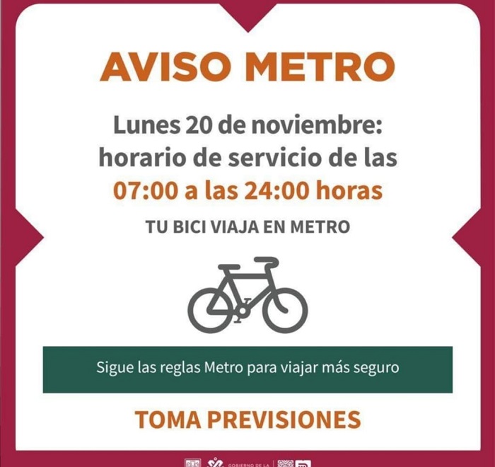 En las 12 líneas del Sistema de Transporte Metro se aplicará el horario de día festivo