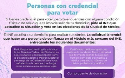 31 de diciembre vence el plazo para que personas en estado de postración tramiten su credencial para votar o actualicen su situación ante el INE