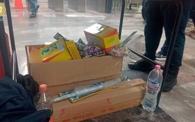 Decomisan pirotecnia en las estaciones del metro