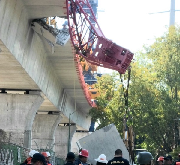 Colapsa estructura del Tren Interurbano en Observatorio