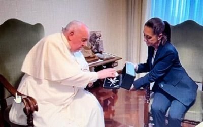 Sheinbaum entregará a Basílica rosa de plata bendecida por Francisco
