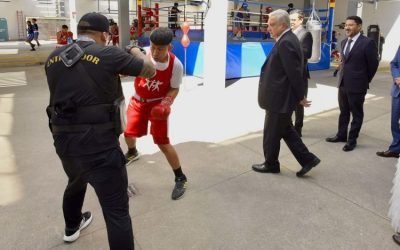 En Tepito, presidente AMLO entrega nuevas instalaciones de bachillerato deportivo en boxeo