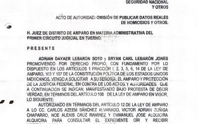Admiten amparo promovido por los LeBarón para que gobierno no esconda cifras de crimenes