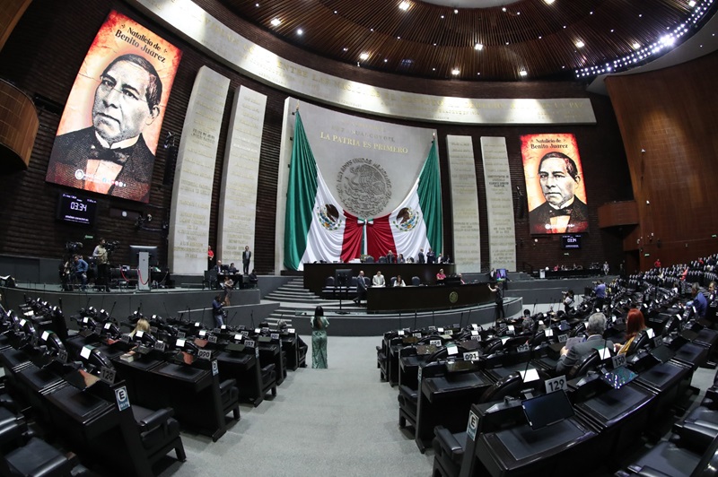 Conmemora la Cámara de Diputados el 218 aniversario del natalicio de Benito Pablo Juárez García