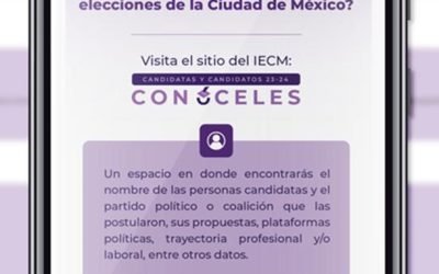 Lanza IECM “Conóceles” plataforma digital de consulta con información de las candidaturas en los comicios locales