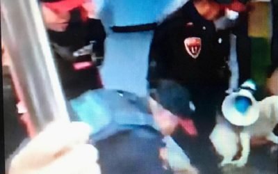 Policías sacan de vagón del Metro a hombre que llevaba un perrito herido; video causa indignación
