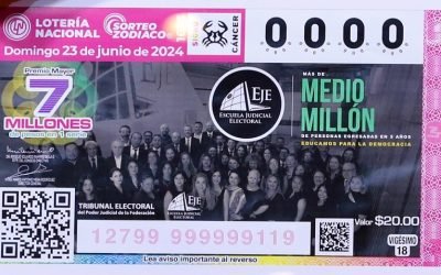 Emite Lotería Nacional billete para conmemorar los más de 500 mil egresados de la Escuela Judicial Electoral del TEPJF en cinco años