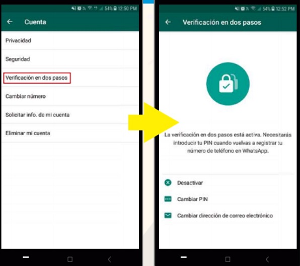 Protege tus datos personales en WhatsApp con la verificación de 2 pasos