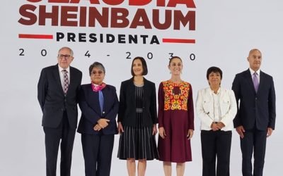 Sheinbaum Pardo presenta a cinco integrantes más de su gabinete