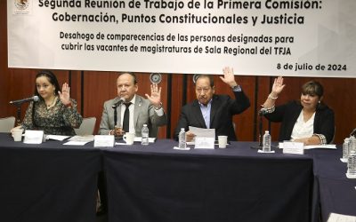 Desahogan en Primera Comisión de la Permanente comparecencias de aspirantes a Salas Regionales del TFJA