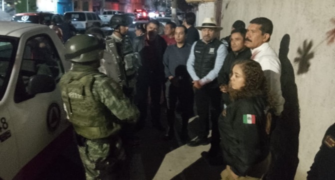 Autoridades federales  mexiquenses despliegan maquinaria especializada para atender a familias afectadas por las intensas lluvias en Chalco