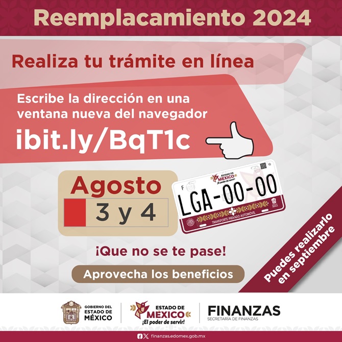 Podrán reemplazar en septiembre vehículos con placas terminación 3 y 4: Secretaría de Finanzas