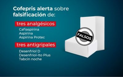 Cofepris alerta sobre falsificación de tres analgésicos y tres antigripales