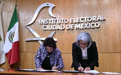 Firman convenio de colaboración IECM y Organización de Estados Iberoamericanos