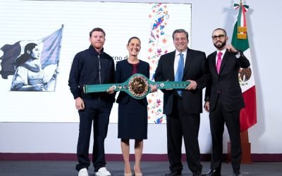 Sheinbaum anuncia clase de box más grande del mundo; “Canelo” Álvarez difundirá este evento deportivo