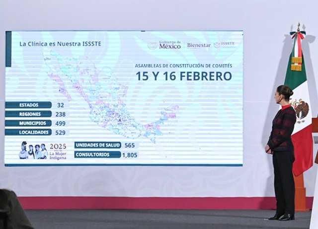 Sheinbaum anuncia mejoramiento de 565 centros de salud del ISSSTE con La Clínica es Nuestra