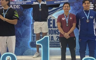 Andrés Puente Bustamante, nadador mexiquense logra récord nacional Singapur 2025
