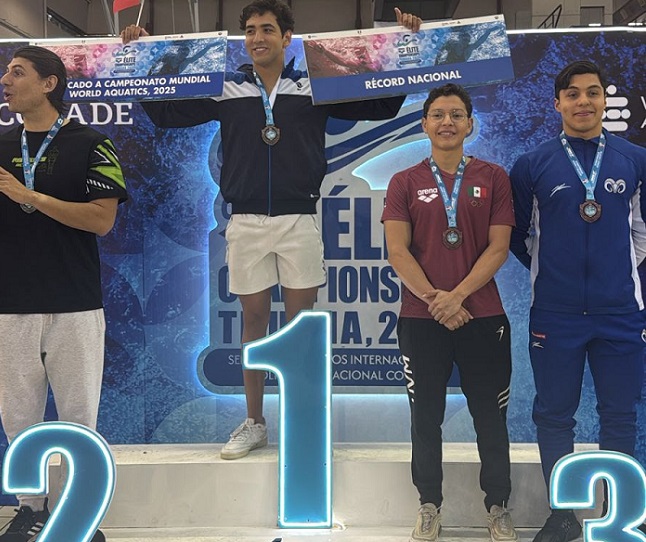 Andrés Puente Bustamante, nadador mexiquense logra récord nacional Singapur 2025