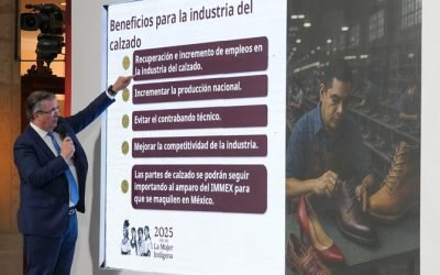 Informa Ebrard sobre decreto que suspende importación temporal de calzado terminado