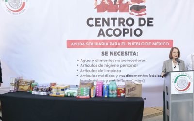 Instalan Centro de Acopio en el Senado de la República para ayudar a damnificados por las lluvias
