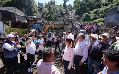 Presidenta Sheinbaum visita a damnificados por las lluvias en Puebla, Veracruz e Hidalgo