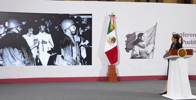 A 57 años del 2 de octubre, Sheinbaum ratifica compromiso de no repetir “atrocidades”