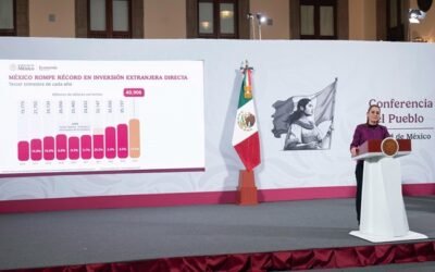 Récord de inversión extranjera; 41 mil mdd en un trimestre: Sheinbaum