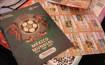 PRESENTAN GOBIERNOS FEDERAL Y DE LA CDMX ÁLBUM RETRO LOTERÍA NACIONAL Y EL FÚTBOL