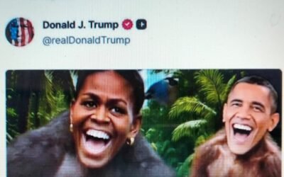 Trump publica y luego borra video de Obama y Michelle como monos; Casa Blanca justifica «meme»