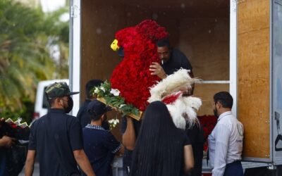 Así fue el funeral de El Mencho entre grandes arreglos florales y vigilancia del ejército
