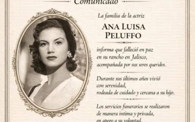 Muere Ana Luisa Peluffo, actriz de la Época de Oro del cine mexicano, a los 96 años: ‘Vivió con serenidad’