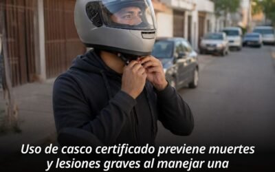 Uso de casco certificado previene muertes y lesiones graves al manejar una motocicleta: STCONAPRA