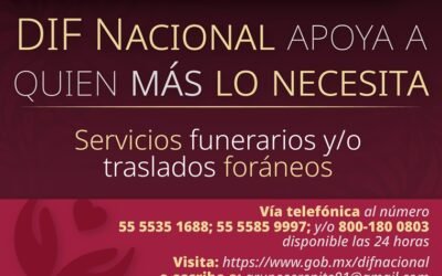 DIF Nacional apoyará a familias en situación de vulnerabilidad con los Servicios Funerarios
