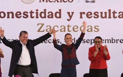 ZACATECAS RECIBE A LA PRESIDENTA SHEINBAUM PARA ESCUCHAR SU SEGUNDO INFORME