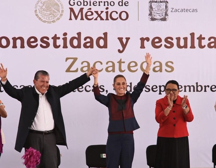 ZACATECAS RECIBE A LA PRESIDENTA SHEINBAUM PARA ESCUCHAR SU SEGUNDO INFORME