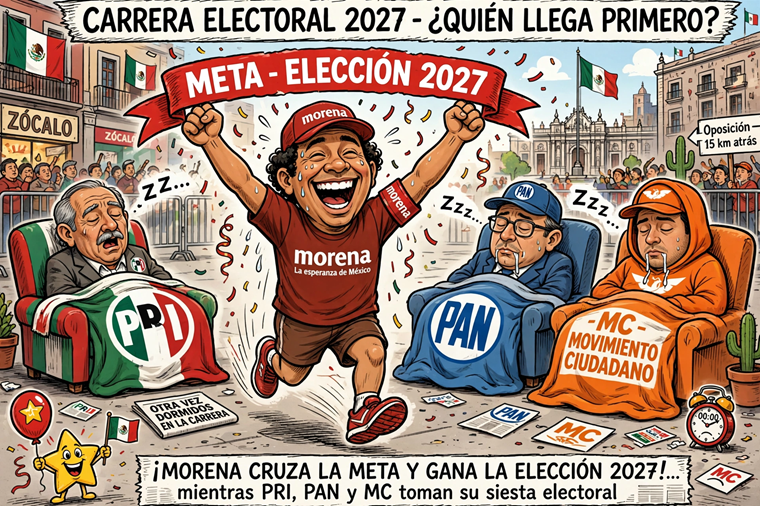 Morena arriba, la oposición dormida